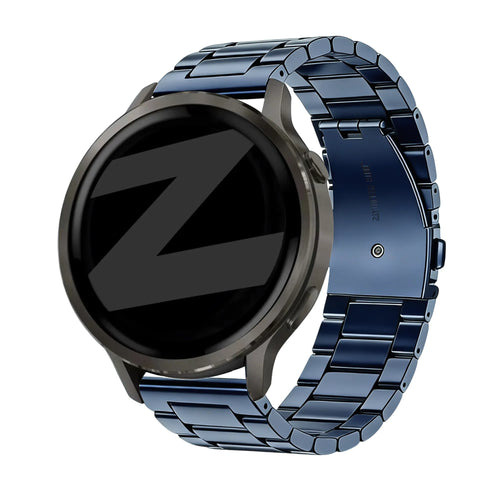 Bandz Garmin Forerunner 570 - 47mm Stahlarmband 'Classic' (Blau)