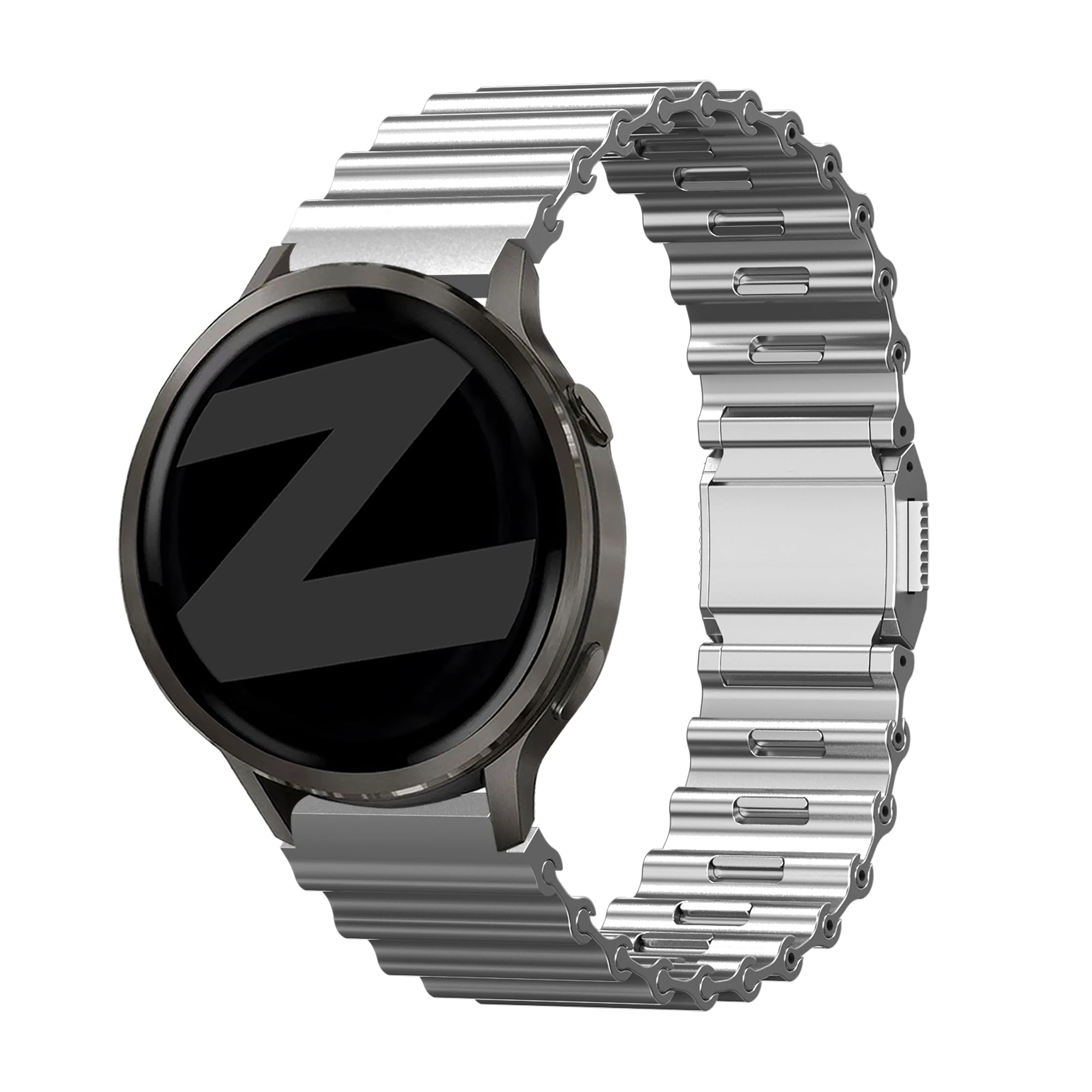 Bandz Amazfit Bip 6 Premium Steel Strap 'Ocean' (Titanium)