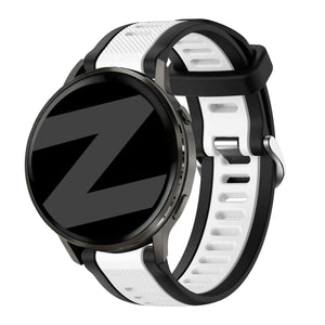 Bandz Correa deportiva 'Doble' con hebilla Garmin Forerunner 570 - 42mm (negro/blanco)