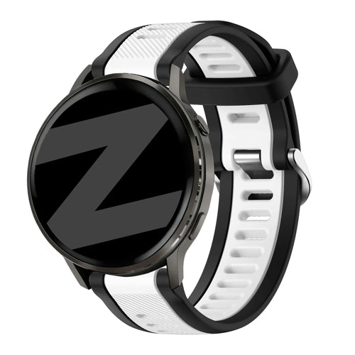 Bandz Correa deportiva 'Doble' con hebilla Garmin Forerunner 570 - 42mm (negro/blanco)