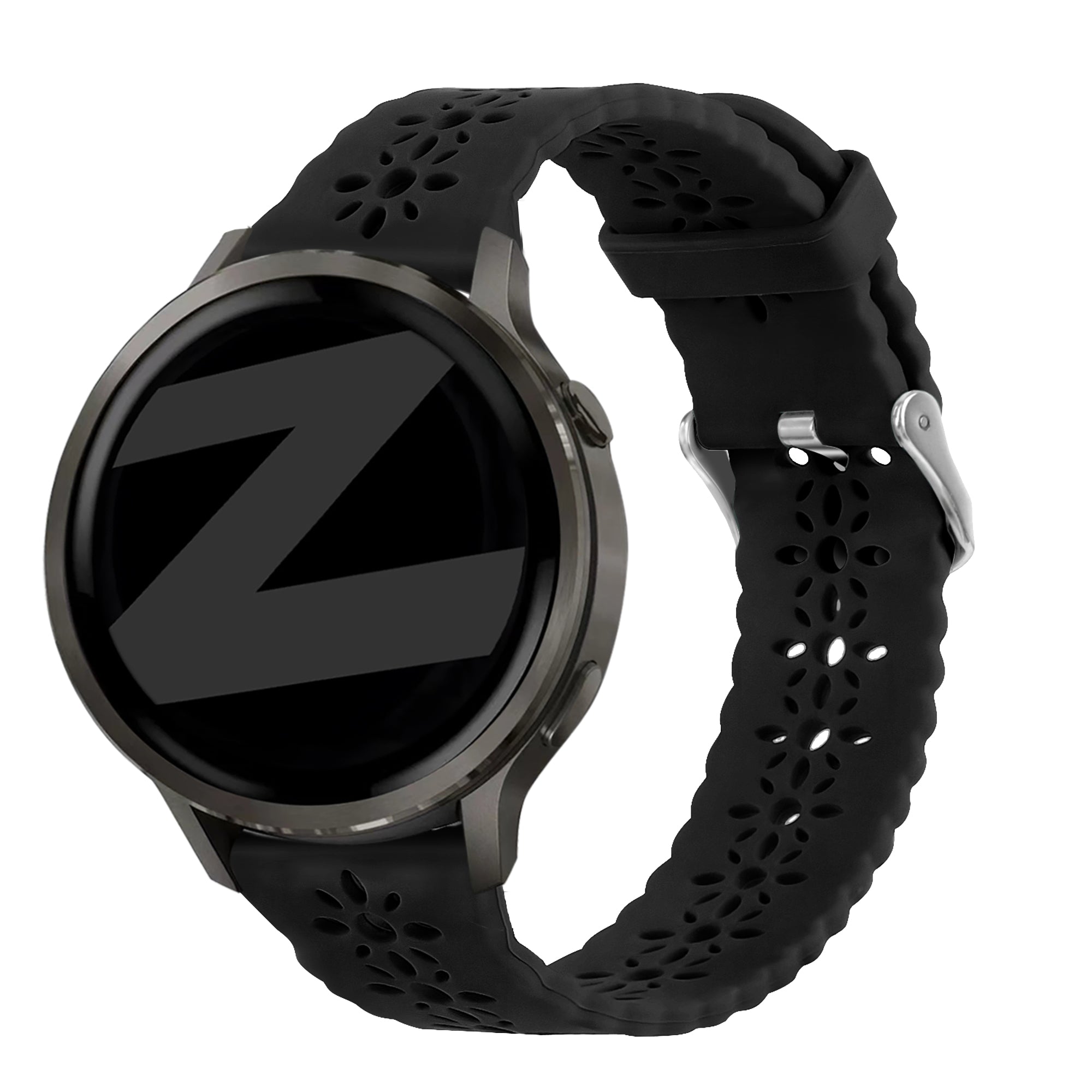 Bandz Bracelet silicone 'Lace' Garmin Forerunner 55 (noir)