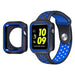 Correa deportiva Apple Watch 7 + Funda TPU (negro/azul)