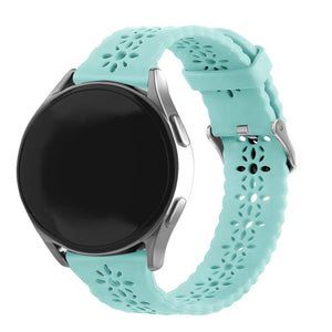 Bracelet de silicone avec relief Amazfit Bip 3 (Pro) (bleu-vert)