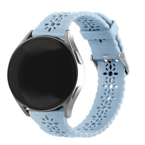 Withings Steel HR Sport Gemustertes Silikonarmband (Mist Blau)