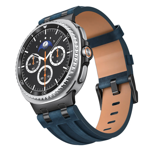 Samsung Galaxy Watch 8 - 40mm Solid Leather Strap (Dark Blue)