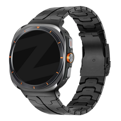 Bandz Samsung Galaxy Watch Ultra 2 titanium band 'Iron' (zwart)