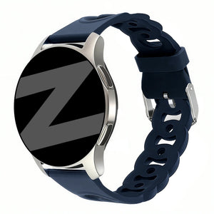 Bandz Actyve Smartwatch 20mm Silikonarmband 'Chains' (Dunkelblau)