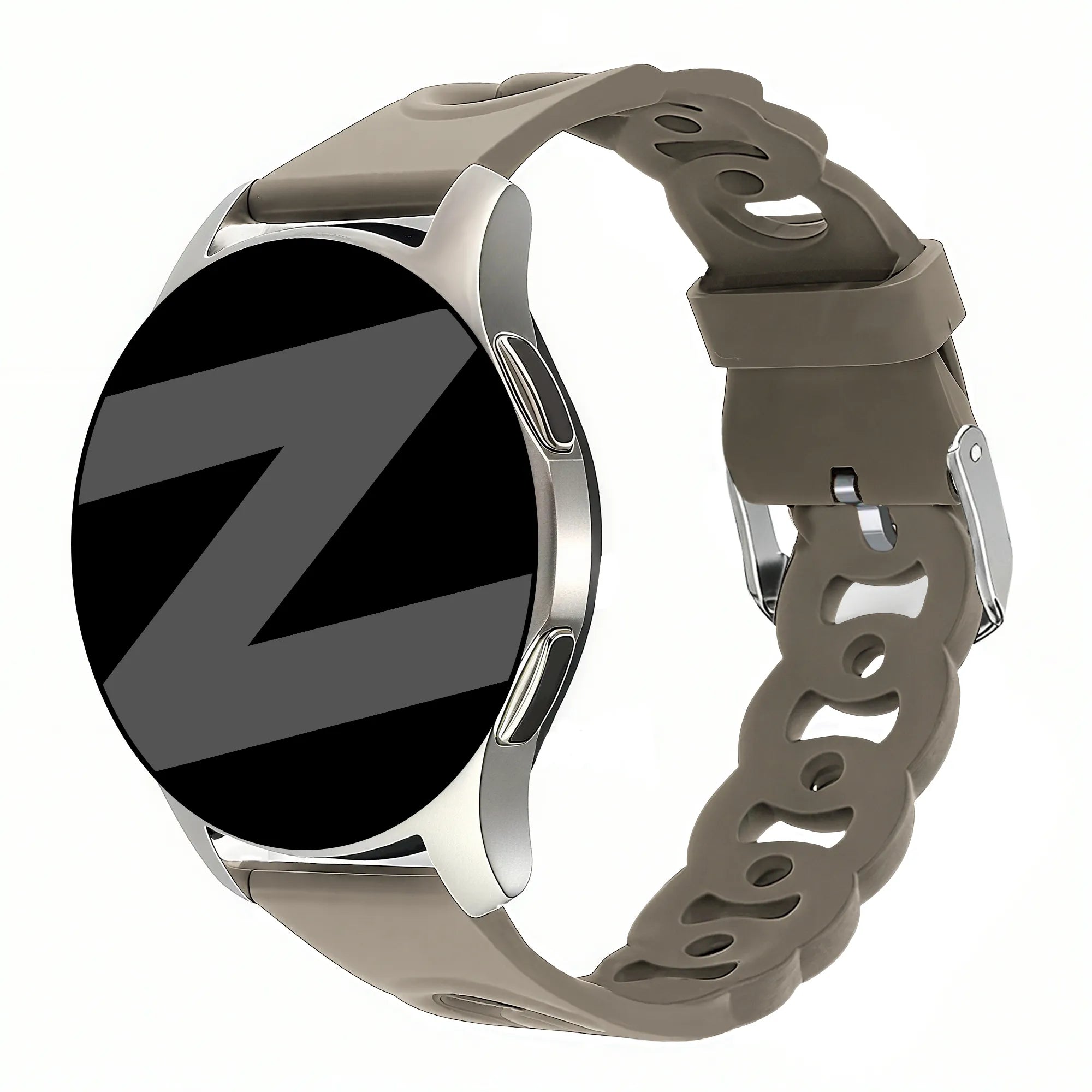 Bandz Xiaomi Amazfit GTS Silikonarmband 'Chains' (Beige-Braun)