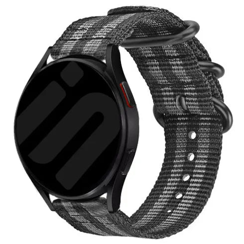 Bracelet nylon à boucle Oppo Watch S (noir/gris)
