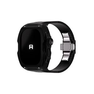 Reqior Boîtier avec bracelet en caoutchouc Apple Watch Ultra (noir)