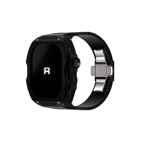 Reqior Boîtier avec bracelet en caoutchouc Apple Watch Ultra (noir)