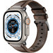 Bracelet cuir Apple Watch Ultra (marron foncé)