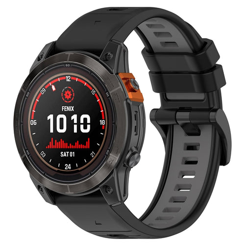 Correa silicona con hebilla Garmin Approach S60 (negro/gris)