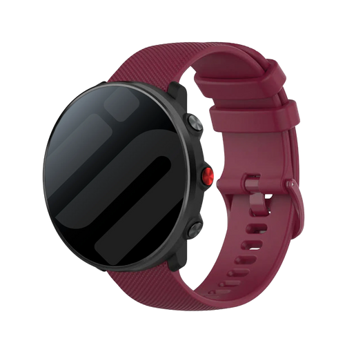 Premium Silicone Strap, on a watch, 3/4 front view