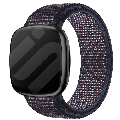 Bracelet nylon Fitbit Versa 3 (bleu foncé)