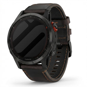 Garmin Fenix 7 leren bandje (donkerbruin)