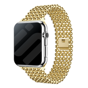 Apple Watch Stahlperlenarmband (Gold)