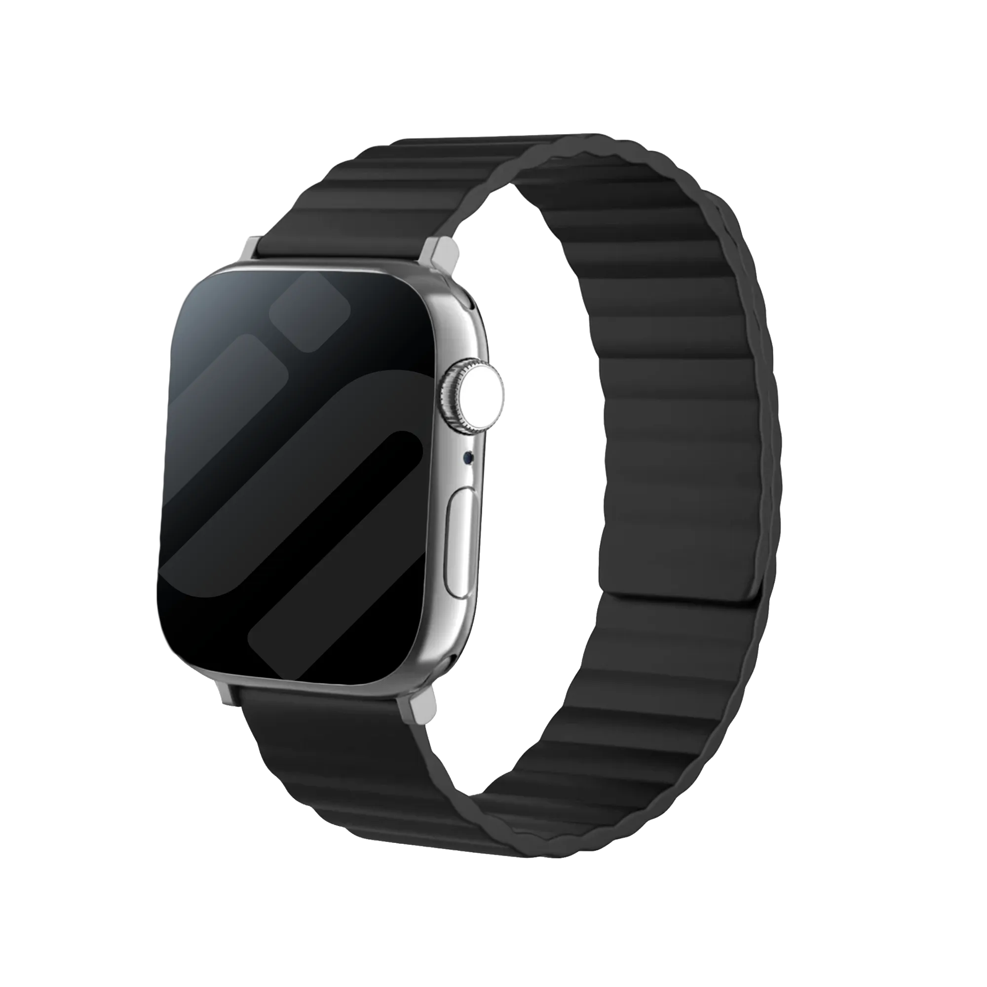 Apple Watch Magnetisches Silikonarmband (Schwarz)