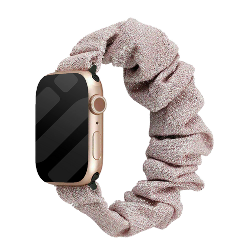 Apple Watch Scrunchie Armband (Glänzendes Rosa)