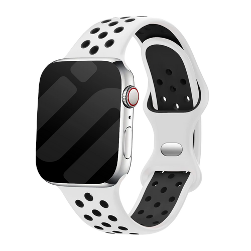 Apple Watch Sportarmband (Weiß/Schwarz)