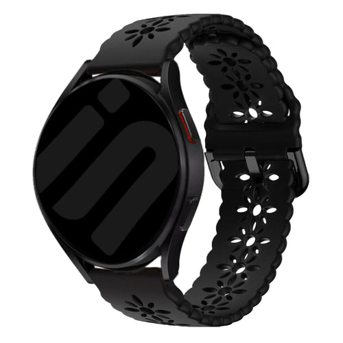 Withings Steel HR Sport Gemustertes Silikonarmband (Schwarz)