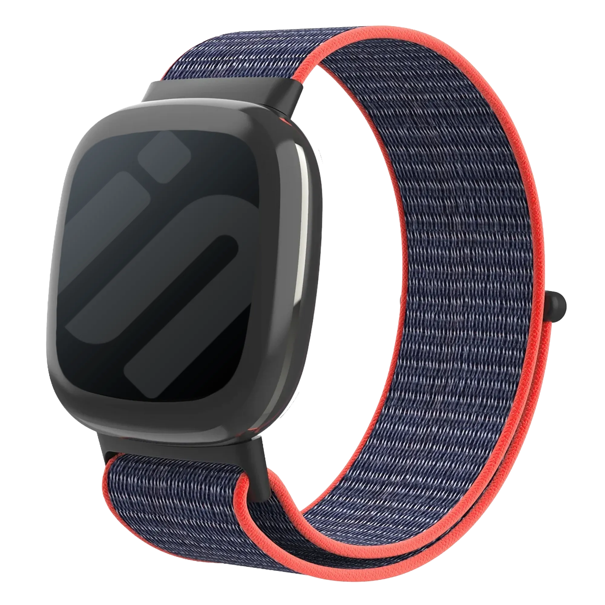 Fitbit Versa 4 Nylon Strap (Pink/Indigo)