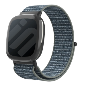 Fitbit Versa 4 Nylon Strap (Grey/Green)