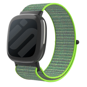 Correa nylon Fitbit Versa 4 (verde lima)