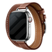 Bracelet cuir Double Tour Apple Watch (marron)