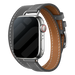 Bracelet cuir Double Tour Apple Watch (gris)