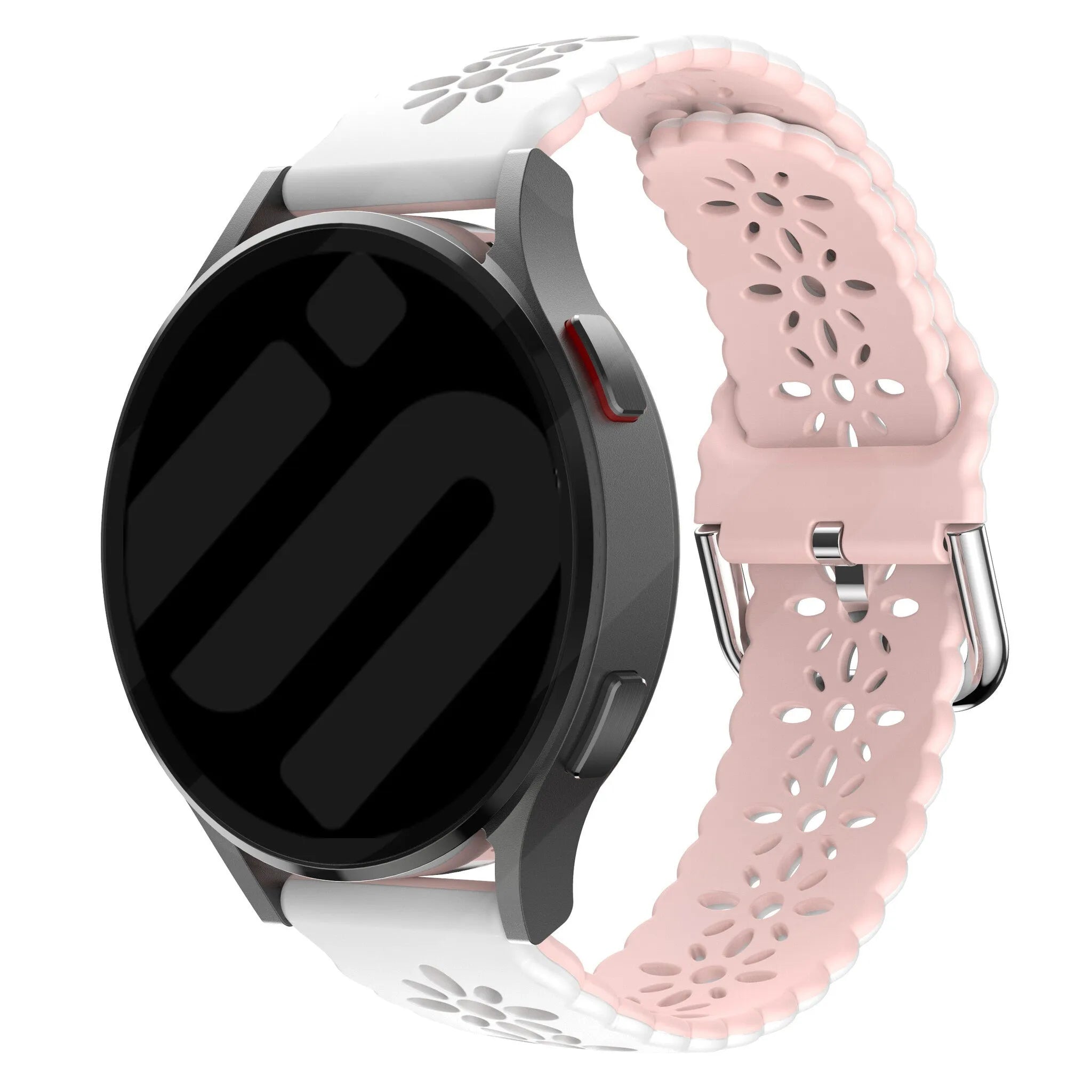 Amazfit GTS 4 Patterned Silicone Strap (lWhite/Pink)