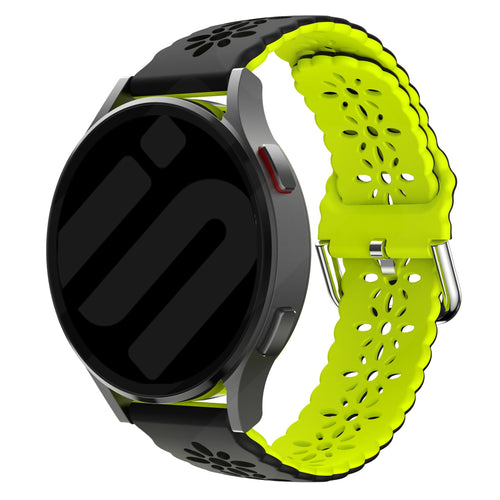 Withings ScanWatch Nova Patterned Silicone Strap (Black/Green)