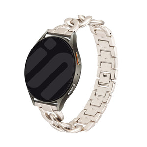 Bracelet chaîne acier Samsung Galaxy Watch 4 Classic 42mm (lumière stellaire)