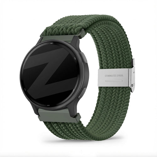 Bandz Correa nylon trenzada Garmin Vivoactive 5 (verde oliva)