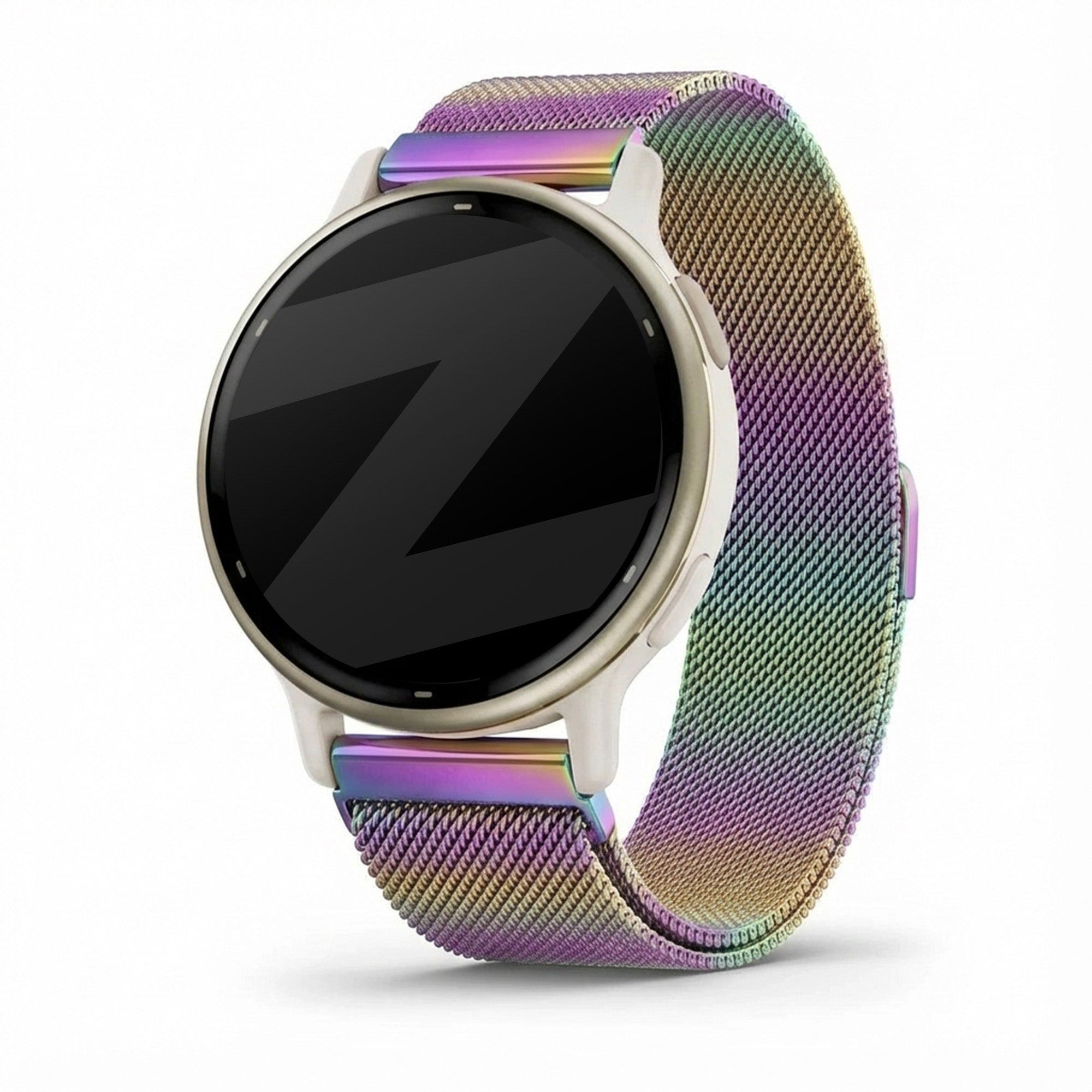 Bandz Garmin Vivoactive 5 Milanese loop band (regenboog)