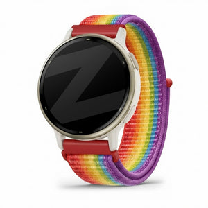 Bandz Bracelet nylon Loop Garmin Vivoactive 5 (arc-en-ciel)