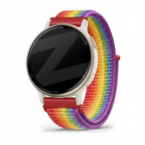 Bandz Bracelet nylon Loop Garmin Vivoactive 5 (arc-en-ciel)