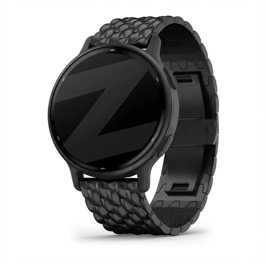 Bandz Garmin Vivoactive 5 Stahlarmband 'Dragon' (Schwarz)