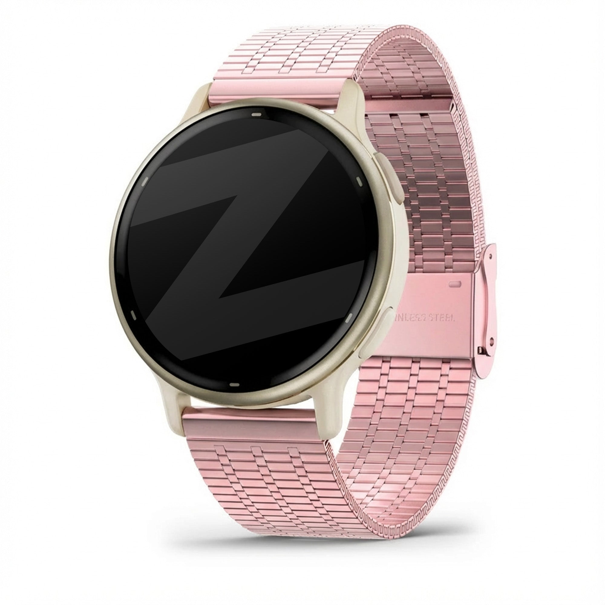 Bandz Garmin Vivoactive 5 verstelbare stalen band (roze)