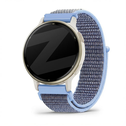 Bandz Garmin Vivoactive 5 Nylon Loop Armband (Azurblau)