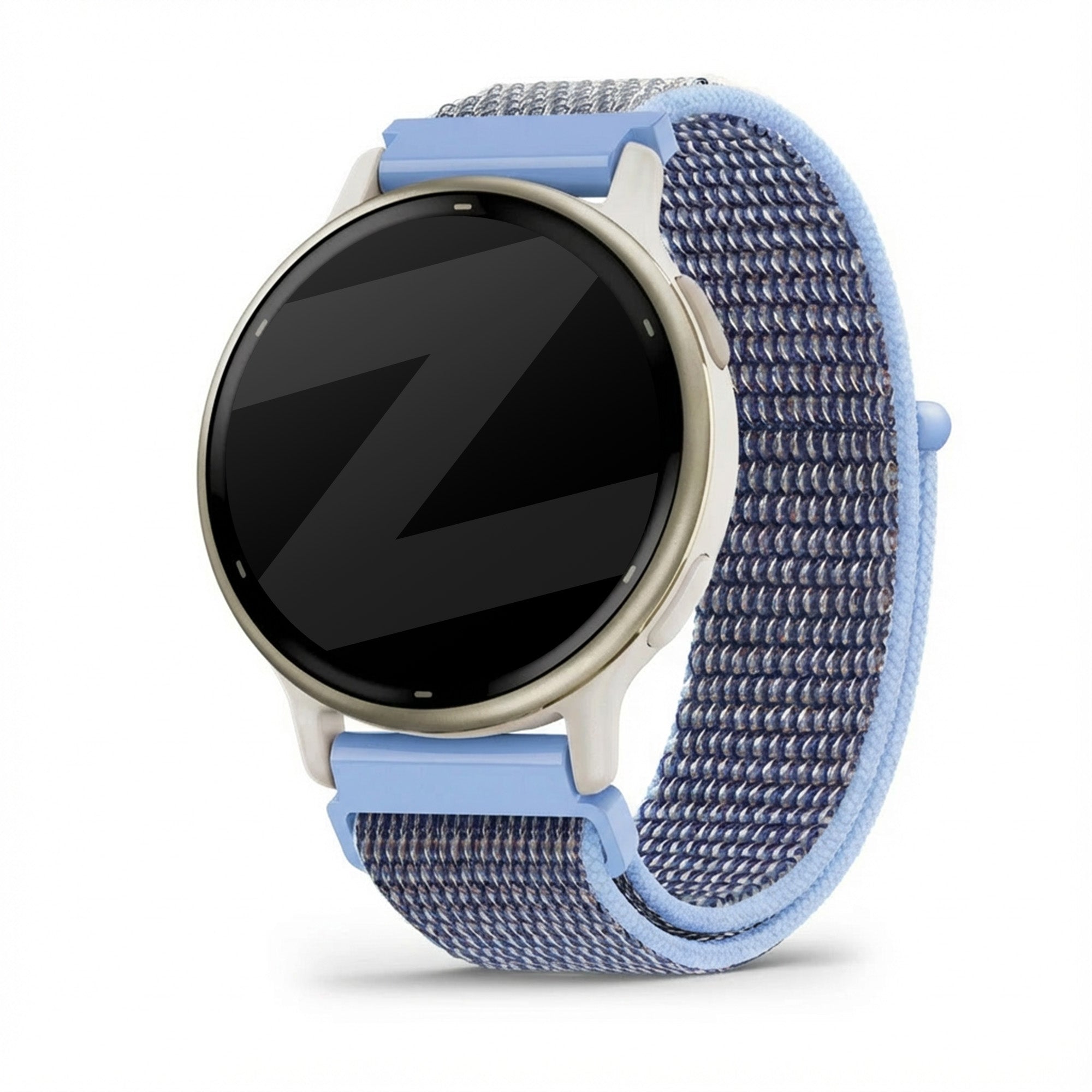 Bandz Garmin Vivoactive 5 Nylon Loop Armband (Azurblau)