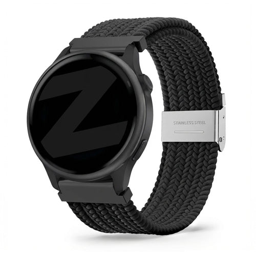 Bandz Correa nylon trenzada Garmin Vivoactive 6 (negro)