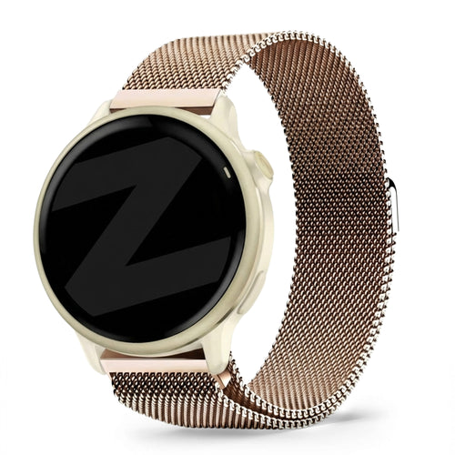 Bandz Bracelet milanais Garmin Vivoactive 6 (rose or)