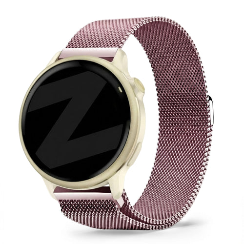 Bandz Garmin Vivoactive 6 Milanese loop band (roze)