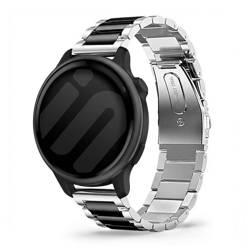 Correa acero Garmin Vivoactive 6 (plateado/negro)