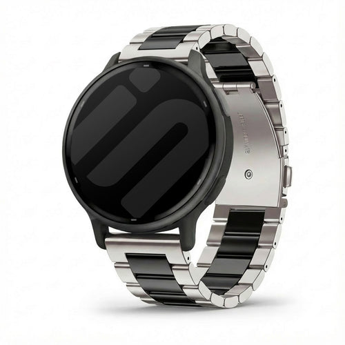 Correa acero Garmin Vivoactive 5 (plateado/negro)