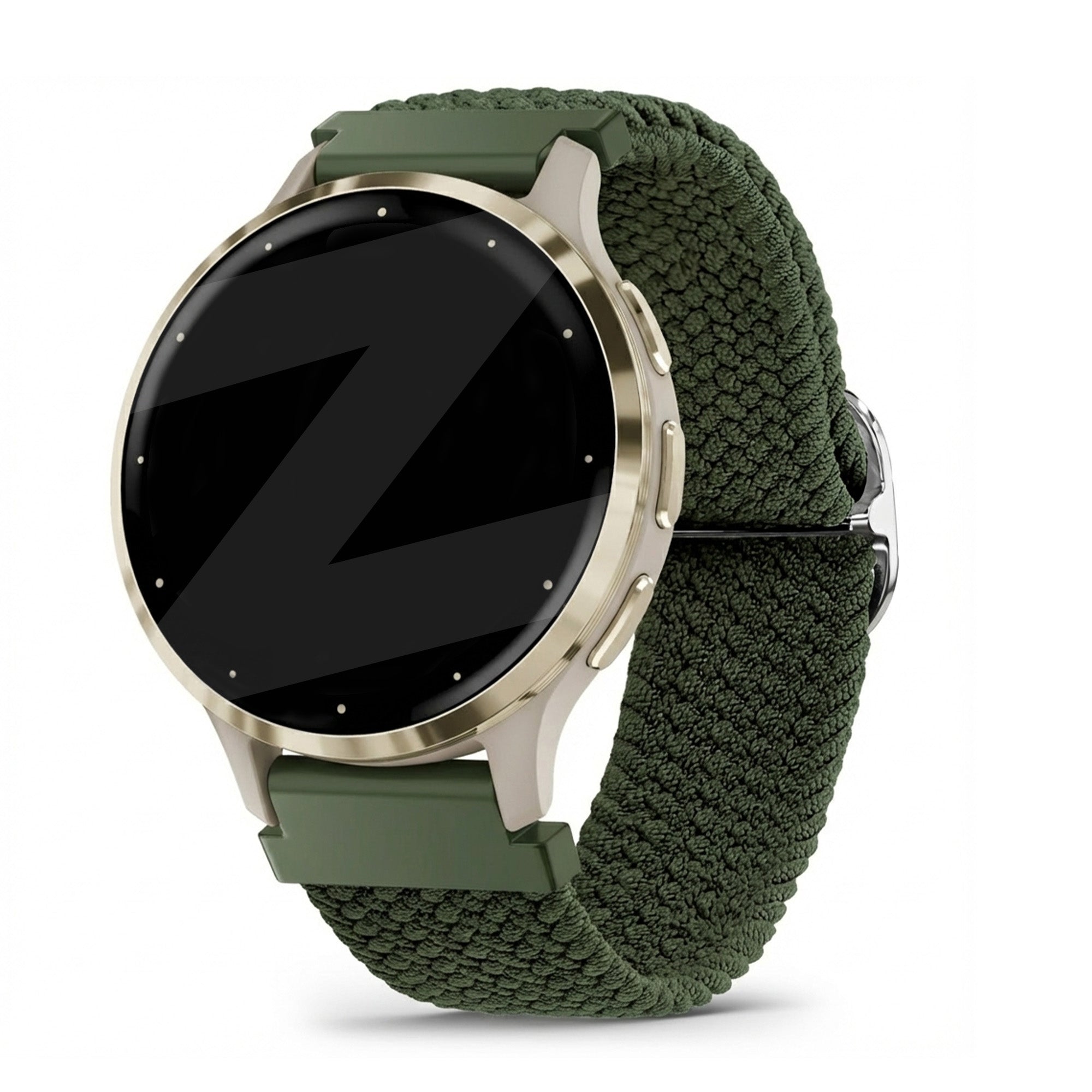 Bandz Garmin Venu 3s Adjustable Braided Strap (Green)