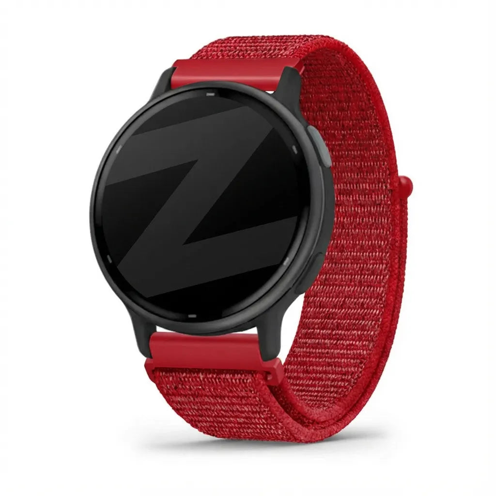 Bandz Bracelet nylon Loop Garmin Vivoactive 5 (rouge)