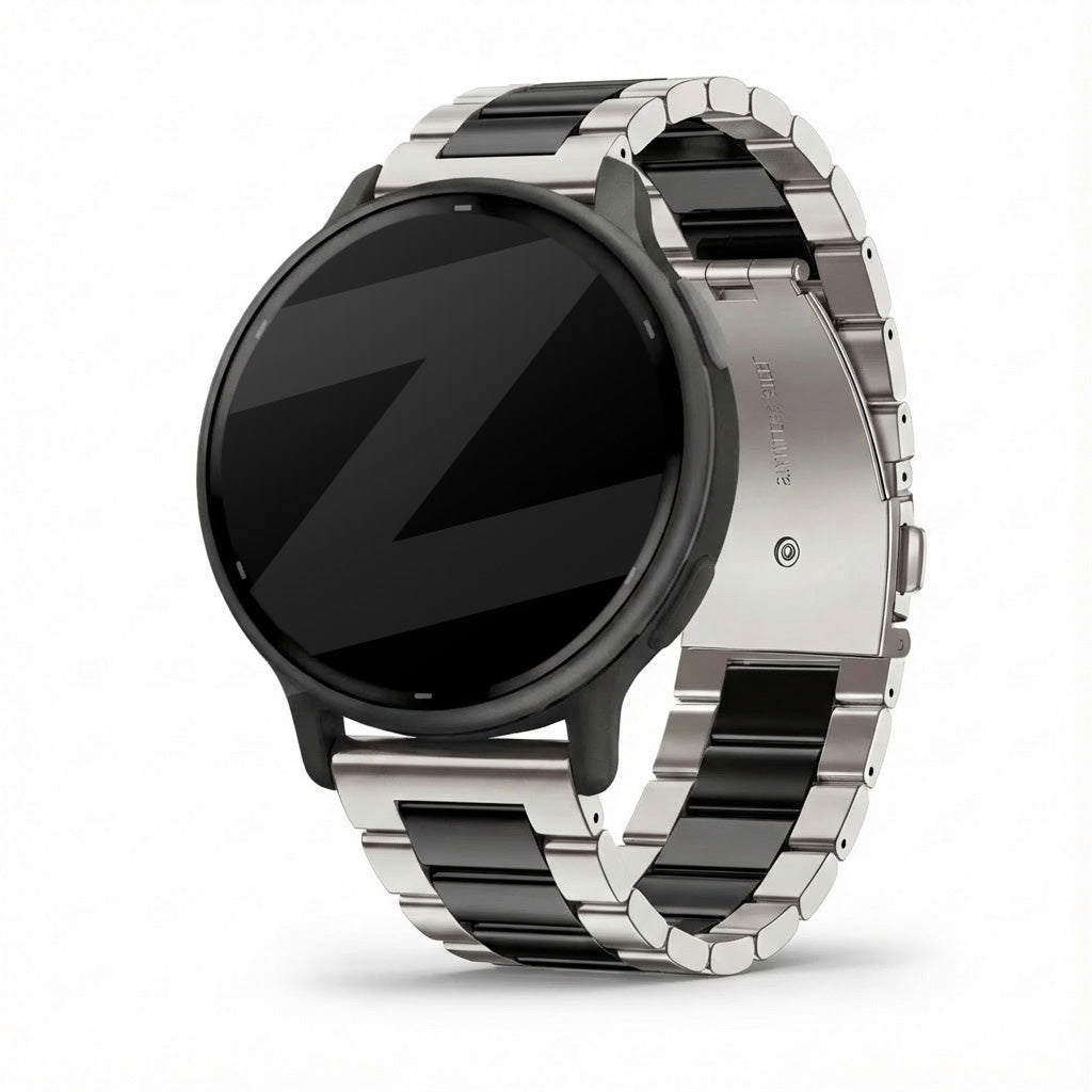 Bandz Correa acero 'Classic' Garmin Vivoactive 5 (plateado/negro)