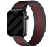 Bracelet Milanais Apple Watch (noir/rouge)